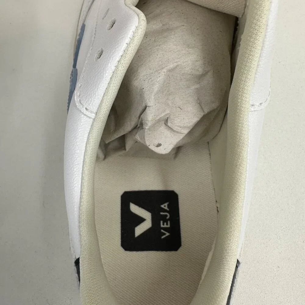 Veja V-10 CWL Sneakers sz 5 Women's 36 EU White/Steel/Nauti Vegan Leather BRAZIL - Picture 11 of 15
